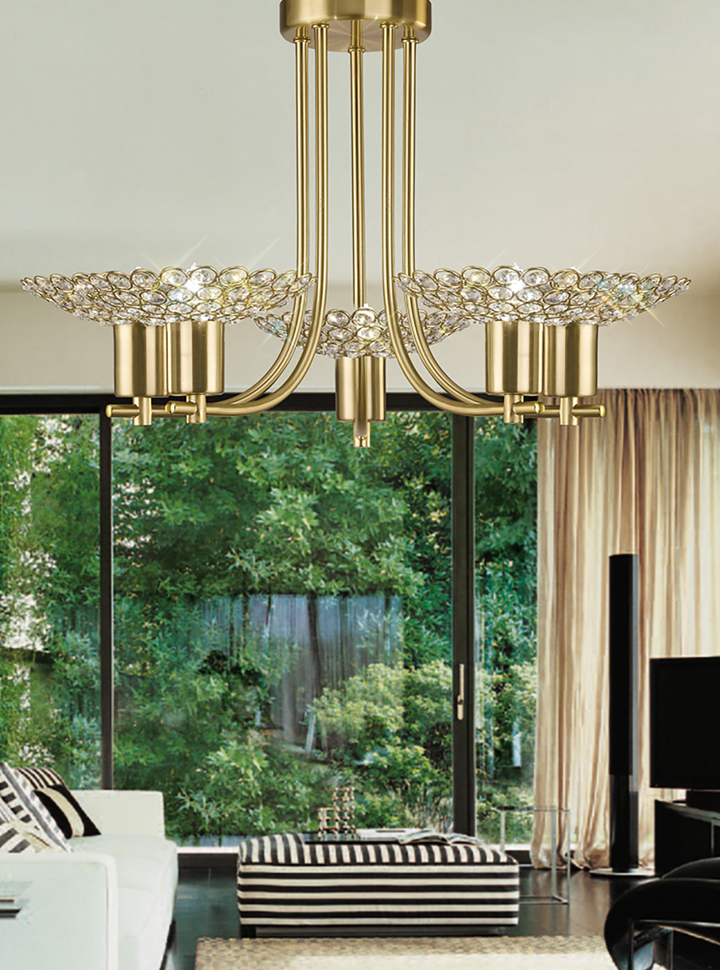 Ellen Crystal Table Lamps Diyas Armed Table Lamps